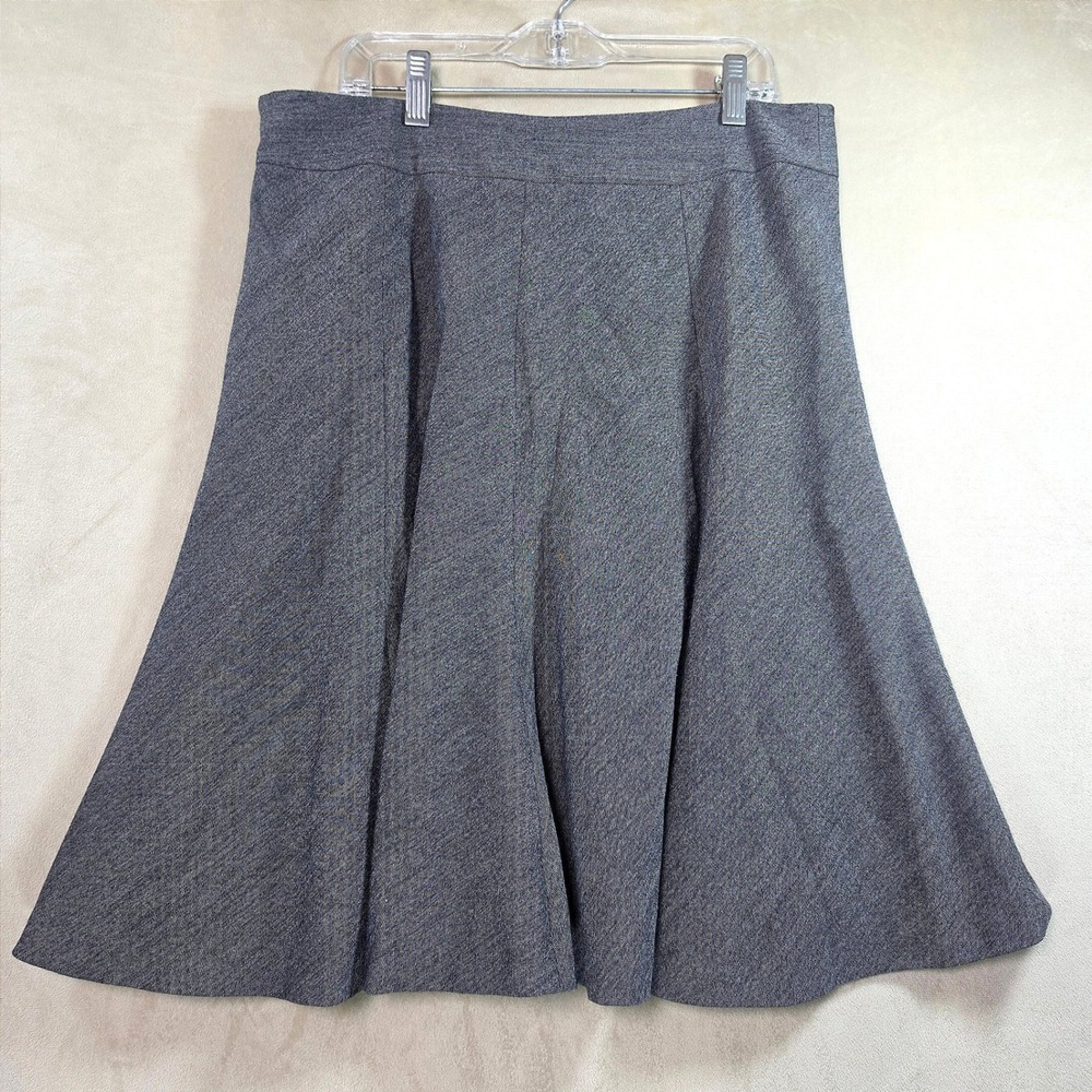 Rafaella Petite Women Textured A-Line Knee Length Skirt Lined Side Zip Size 12P